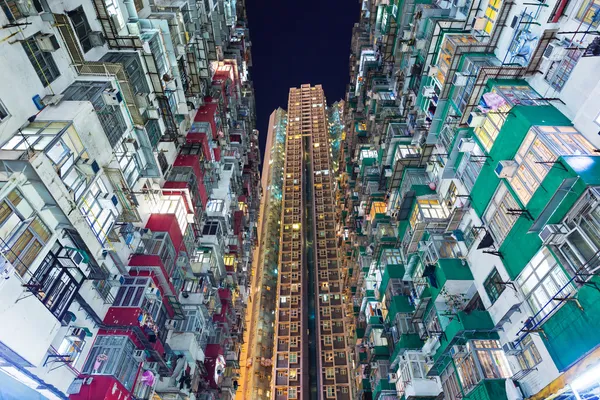 Overpopulated building in Hong Kong