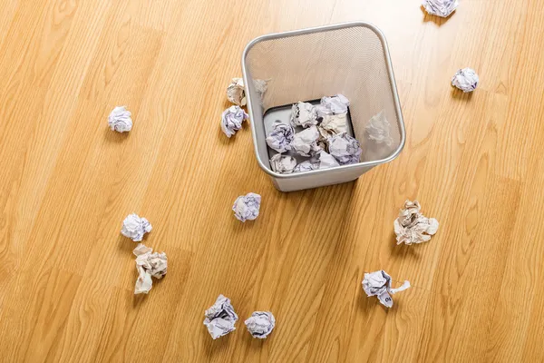 Trash basket and paper ball