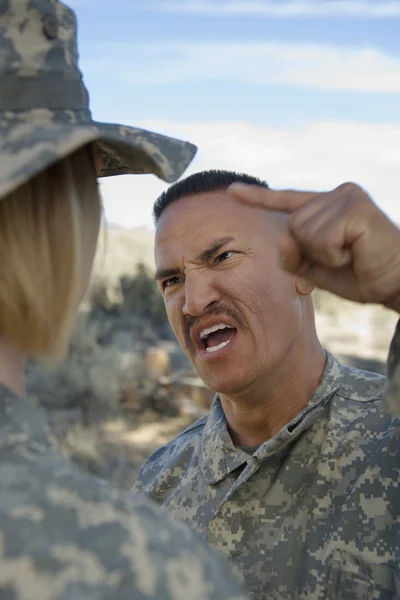 Military Officer Yelling At Female Soldier
