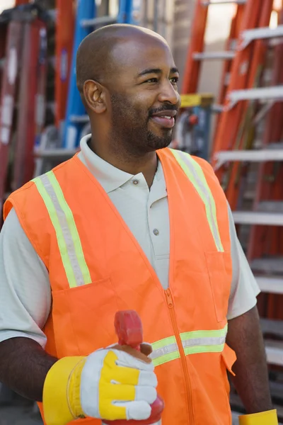 Construction Worker In Protective Workwear