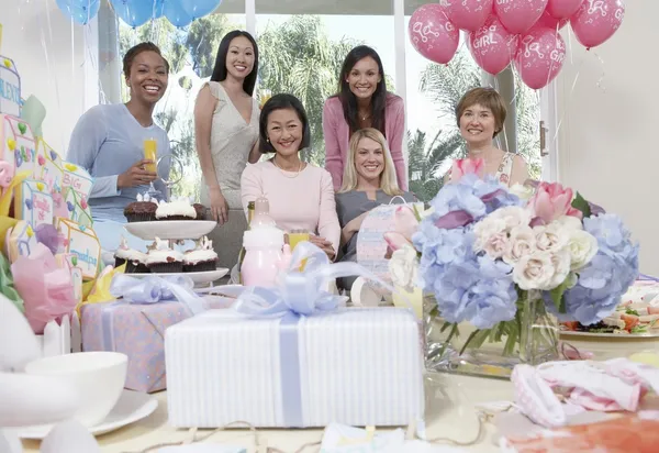 Woman at baby shower