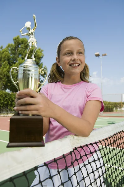 Girl at Tennis Net