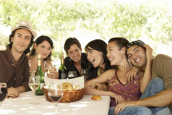 Young people at table