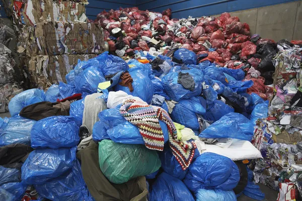 Piles of rubbish bags