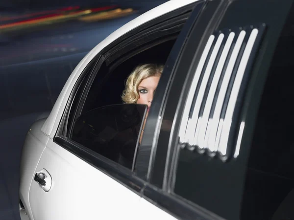 Female Star Inside Limousine