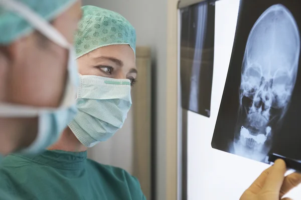 Radiologists Examining X-Ray