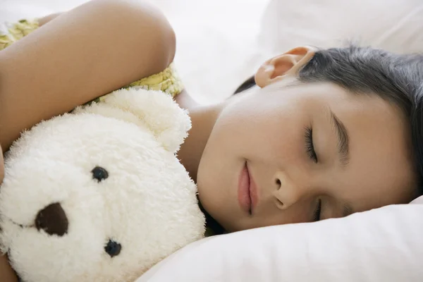 Sleeping Girl with teddy bear