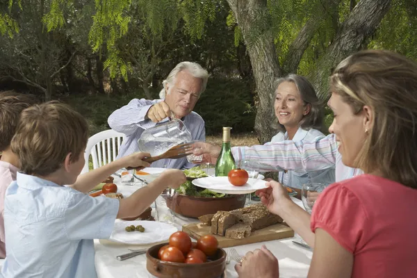 Family  having dinner