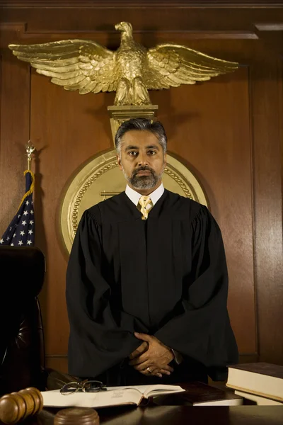 Judge in a courtroom