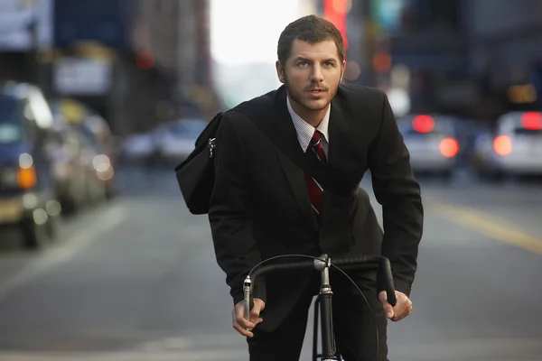 Man riding bicycle