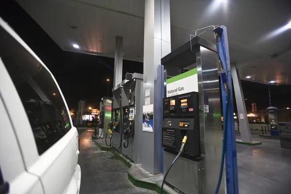Gas station fuel pumps