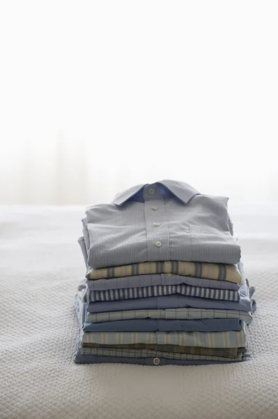 Ironed and folded shirts