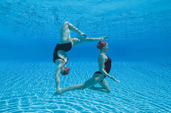 Group of synchronized swimmers