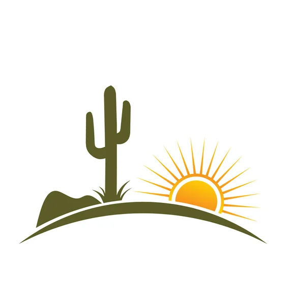 Logo Desert design elements with sun