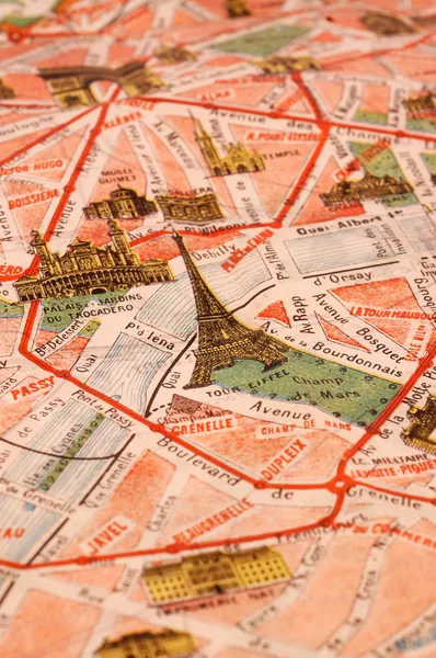 Old Paris city map