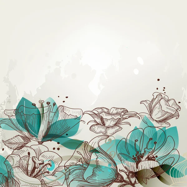 Retro floral background