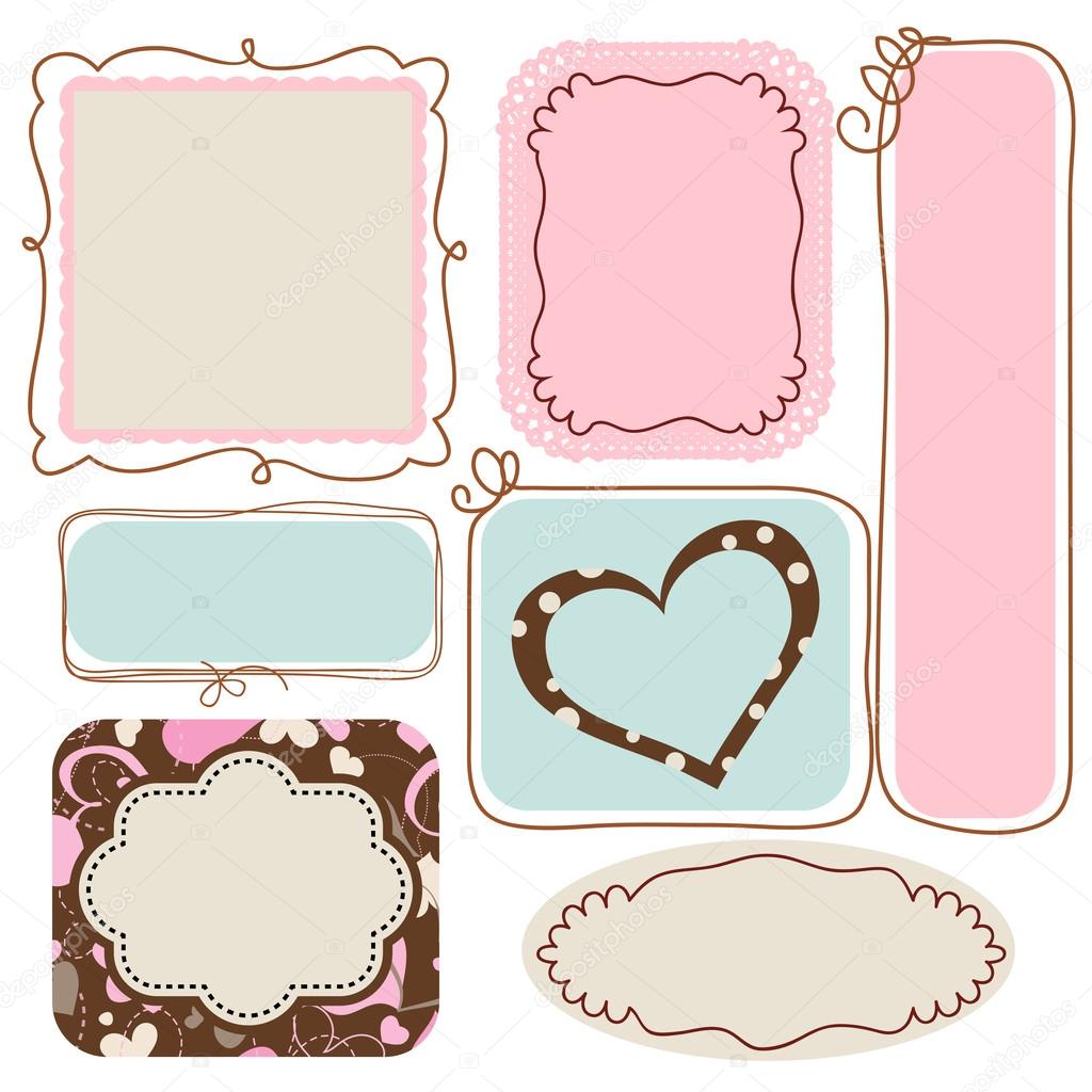 Blank cute frames for text — Stock Vector © Danussa 19707225