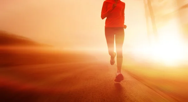 Motion blur athlete running