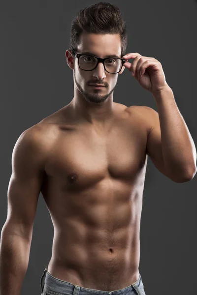 Handsome shirtless male model