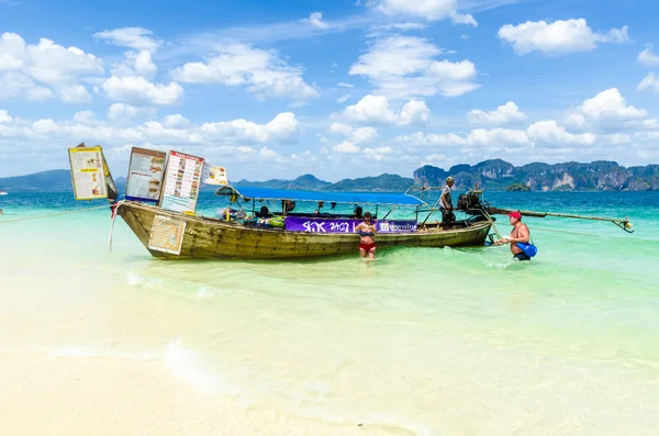 The beach cafe is located in a traditional Chinese boat