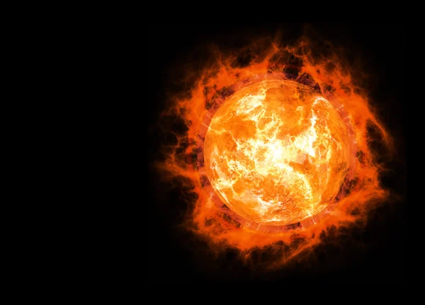 Bright hot planet on a dark backgrounds