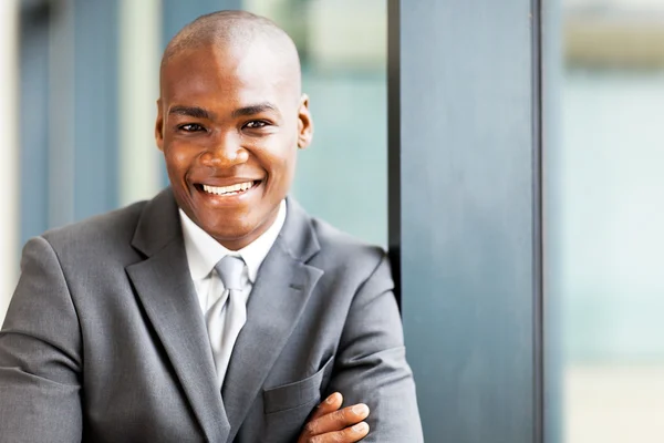 Handsome male african corporate worker portrait