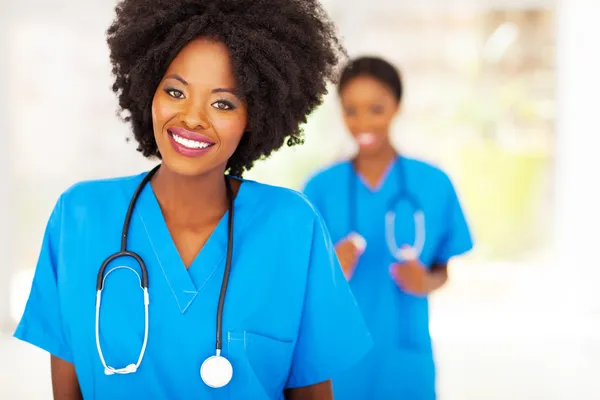 Pretty african medical nurse