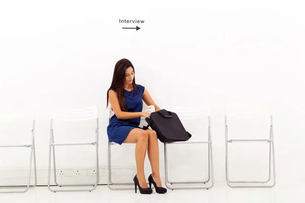 Business woman waiting for job interview — Stock Photo #23436300