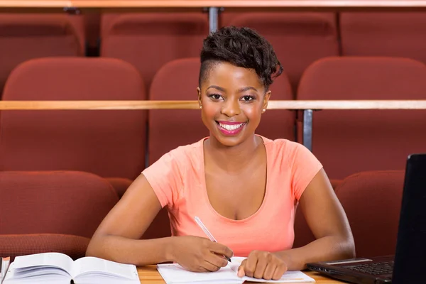 Student sitting in lecture hall