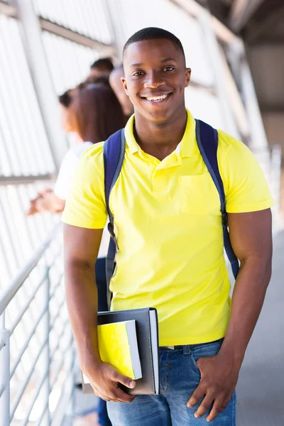 Handsome african college student