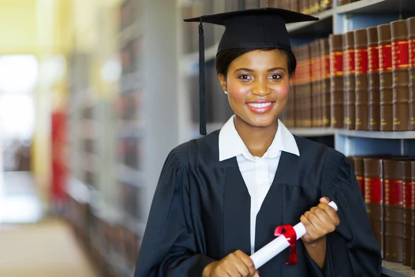 Cute african university law school graduate