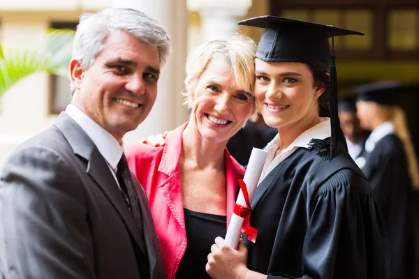 College graduate with parents