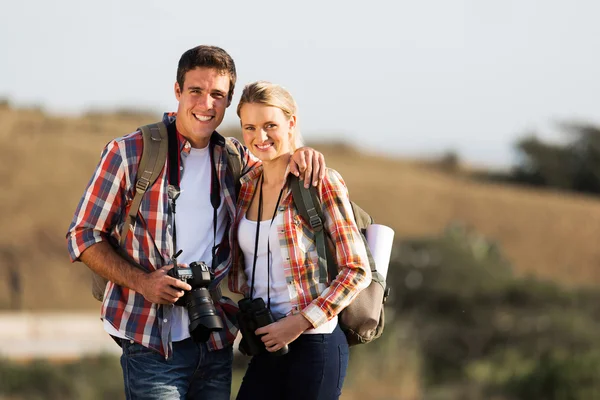 Young couple traveling