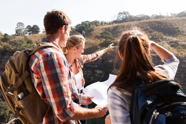 Group of hikers on top mountain