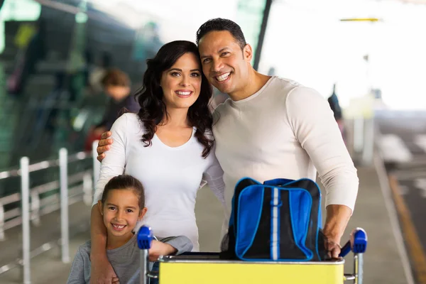 Beautiful family at airport