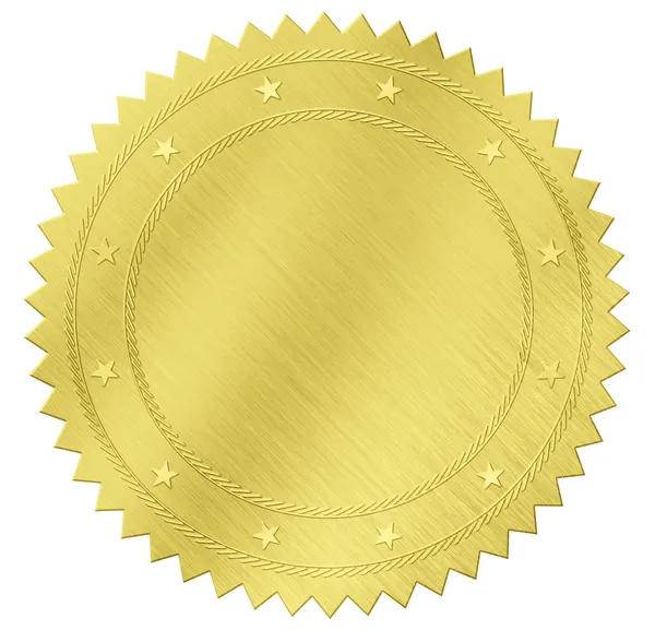 Gold seal label with clipping path included