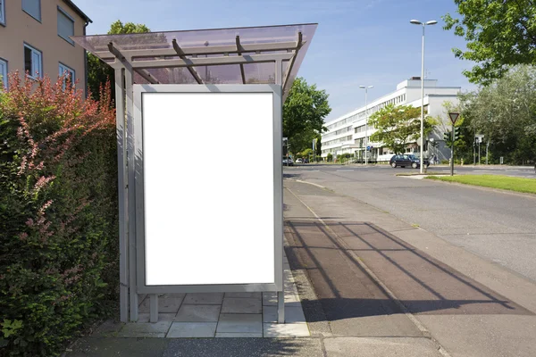 Bus stop billboard or poster, white, blank. Clipping path is inc