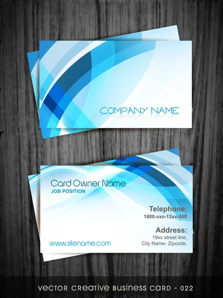 Blue business card