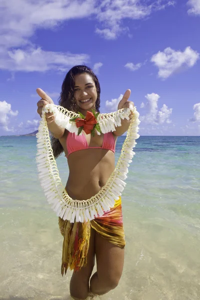Polynesian beauty at the beach
