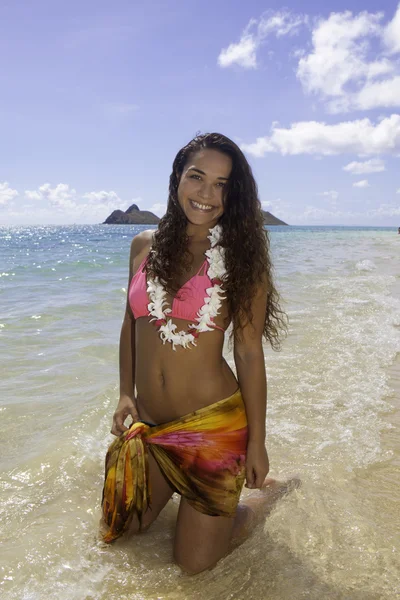 Polynesian beauty at the beach