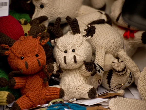 Knitted cow toys