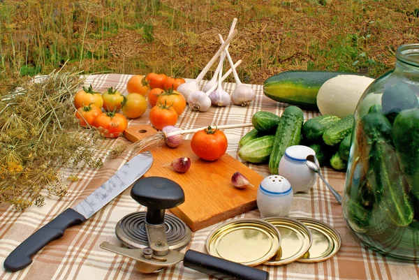 Preservation appetizing summer vegetables