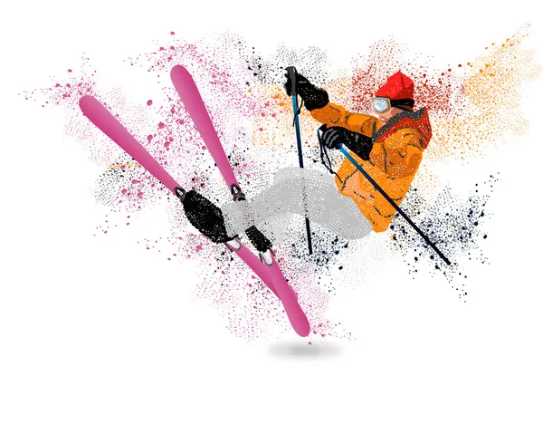 Freestyle Skiing.Mountain skiing.Extreme Skiing.Winter Sport