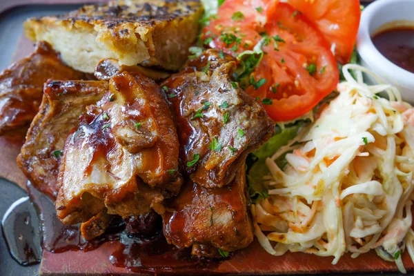 Grilled meat ribs