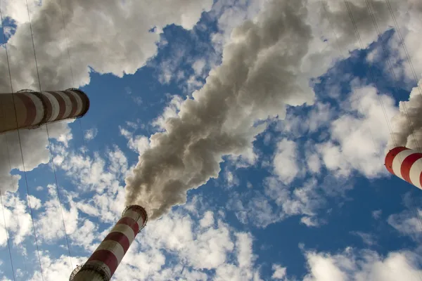 Big pollution in coal power station - Poland.