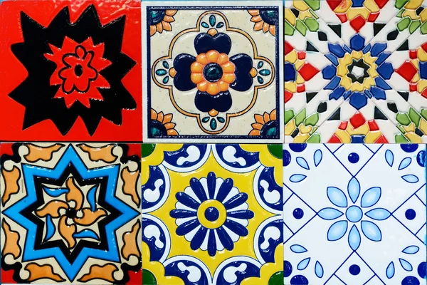 Portuguese Spanich Moroccan style vintage ceramic tile pattern