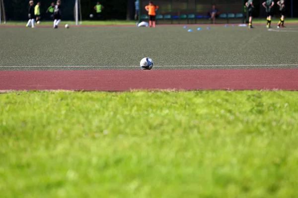 Soccer ball on playing field