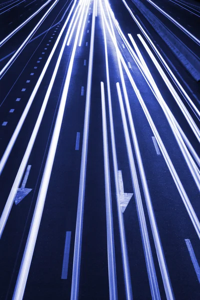 Abstract Traffic Road Background / Blue Toned