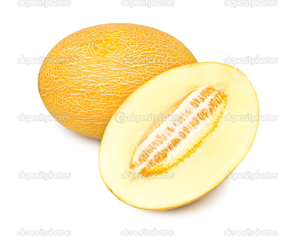 melon+on+white+background