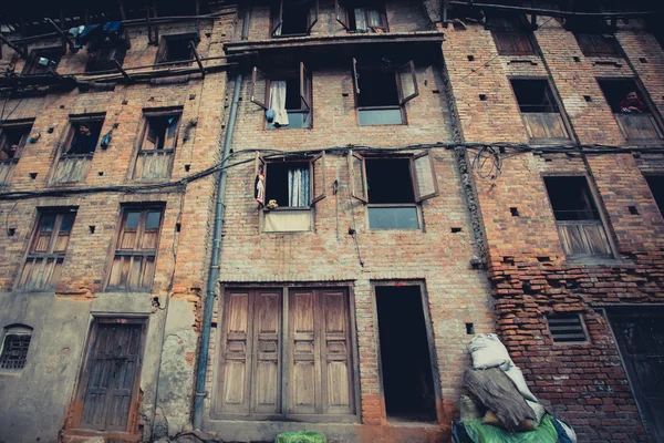 A very poor facade in Bhaktapur